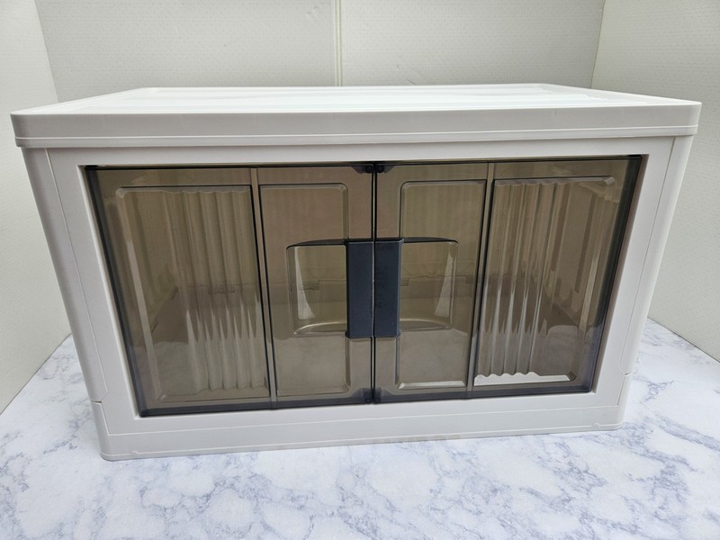 Folding Storage Box With Lid-Stackable & Collapsible With Magnetic Doors gallery