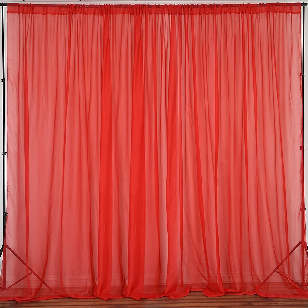 lovemyfabric Sheer Chiffon/Georgette Stage Backdrop, Drape, Curtain Window Décor gallery