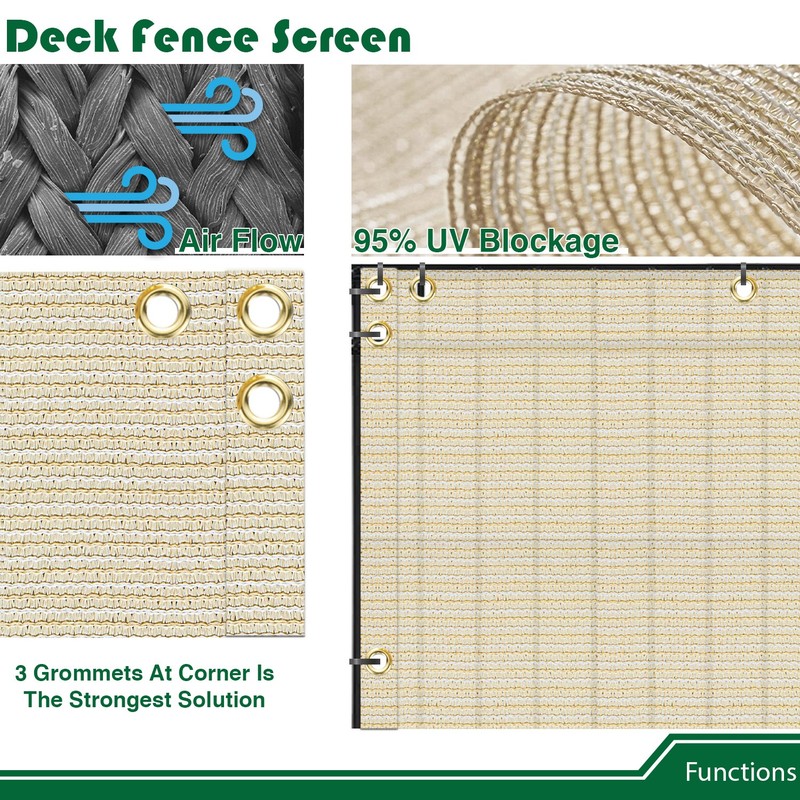 3FT Balcony Privacy Fence Screen Shade Cover UV Block for Deck Yard Multi-Color gallery