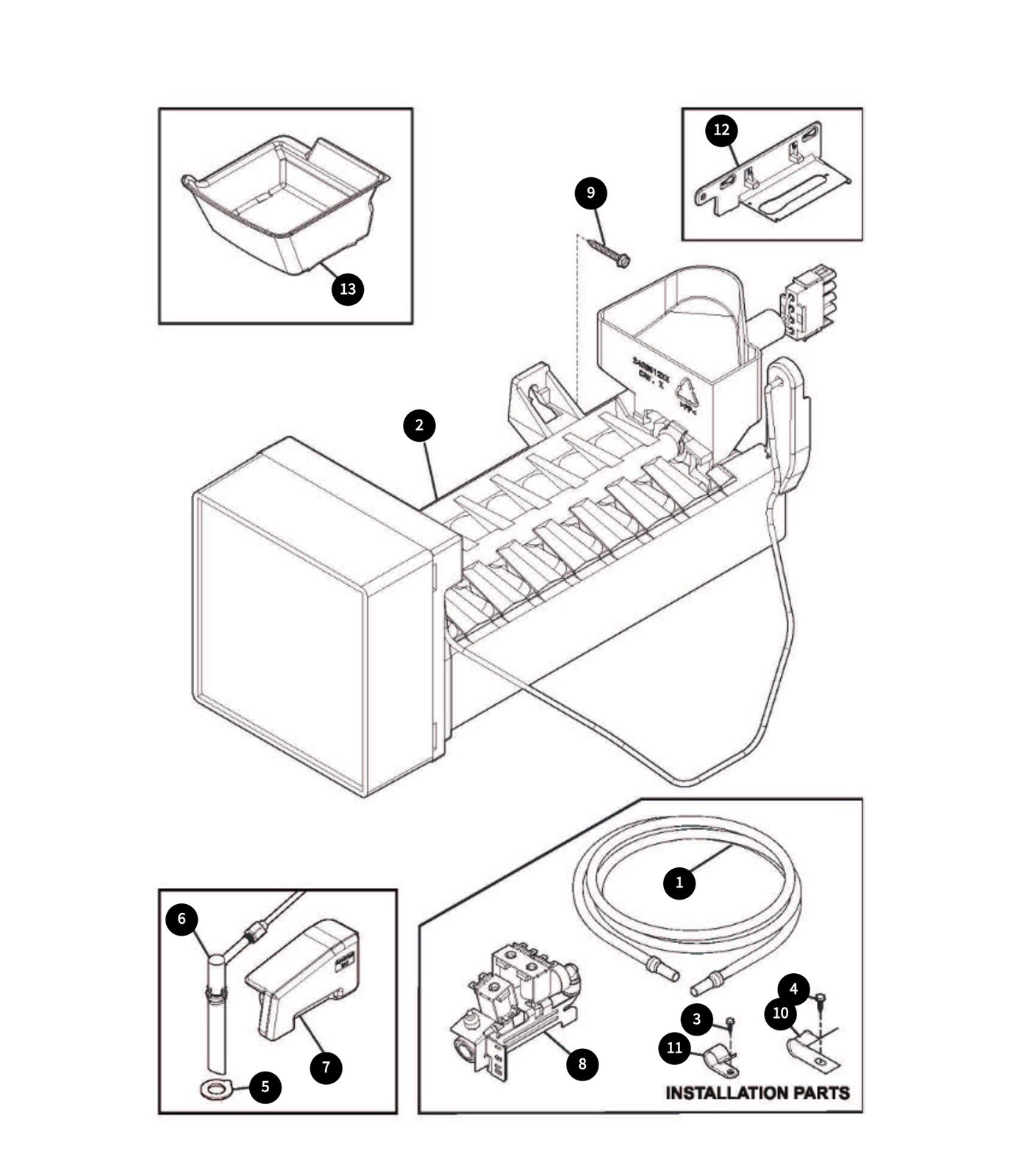 064034-000 Viking Ice maker Radius Cube, 115V For Viking Refrigerator gallery