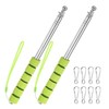 2-Pack Telescopic Handheld Flagpoles, 5.2ft/1.6m Stainless Steel Poles [Green] gallery