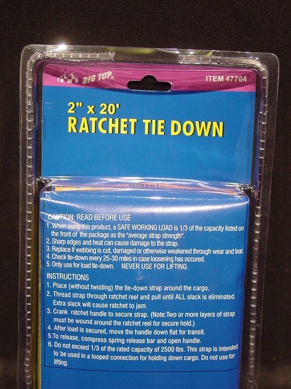 20 Foot X 2 Inch Ratchet Tie Down Strap Vinyl Coated Hook 2500 LBS Heavy Duty gallery