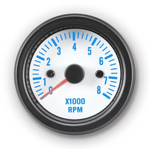 52mm 2-1/16" Universal Electrical Tachometer 8000 RPM for Gasoline White Dial gallery