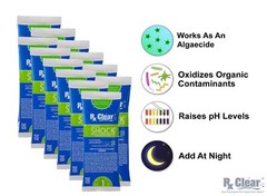Rx Clear 68% Calcium Hypochlorite Super Shock Synergy Sanitizer – 12 x 1 lb Bags