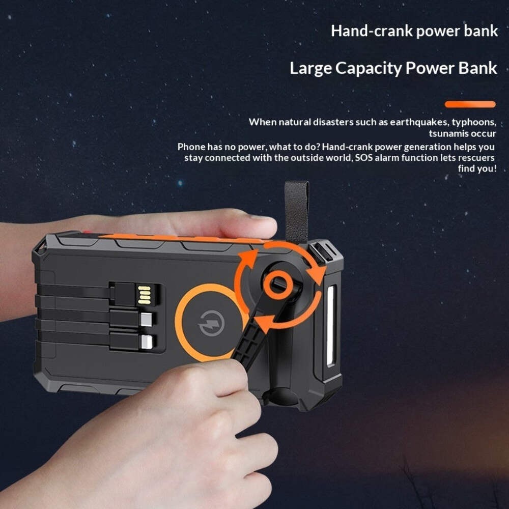 High Capacity Emergency Solar And Hand Crank Power Bank gallery