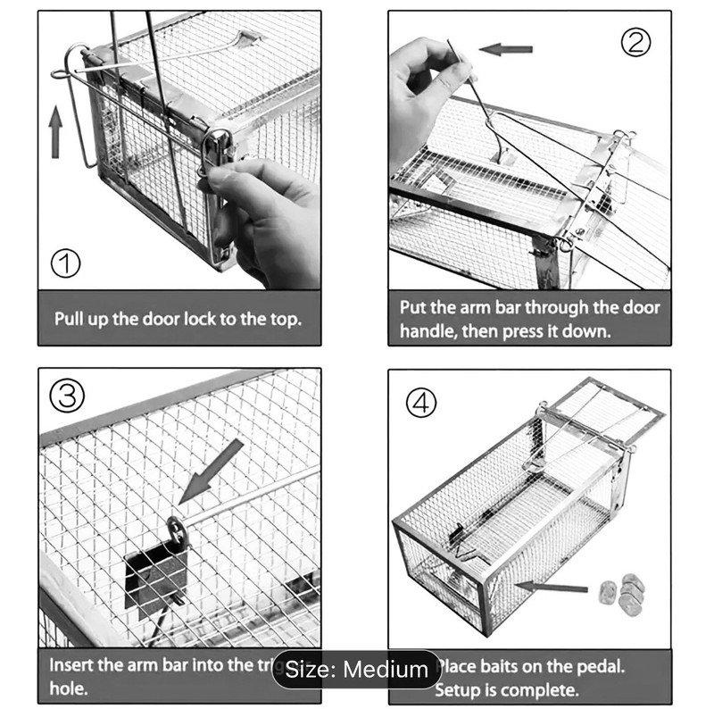 Rat Trap for Effective Mouse Catch and Release - Compact Silver Design gallery