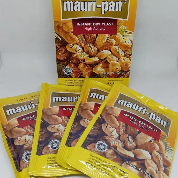 Mauripan Red Instant Dried Yeast For Fresh Baking Bakery Bread Bakers 4 sachets gallery