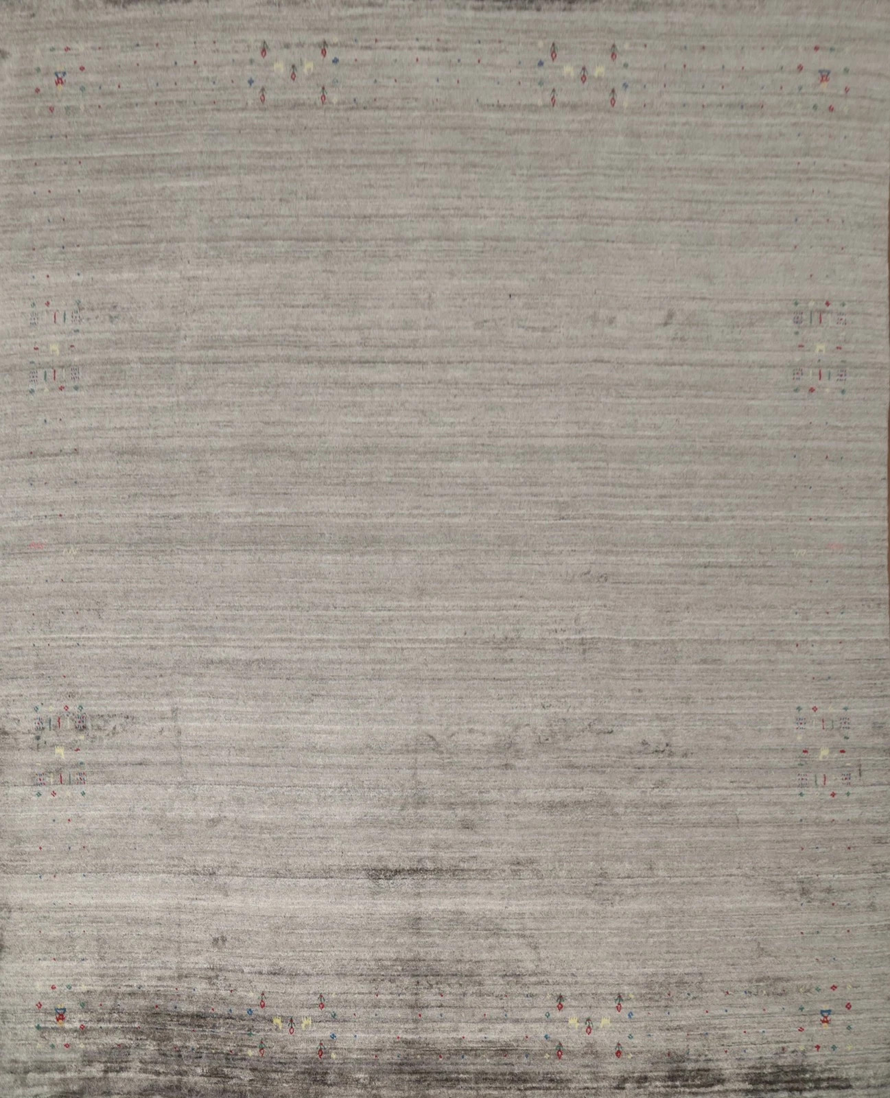 New Moden Luxury Hand Loom Viscose Silk Rug Color Greys & Charcoal Design Carpet gallery