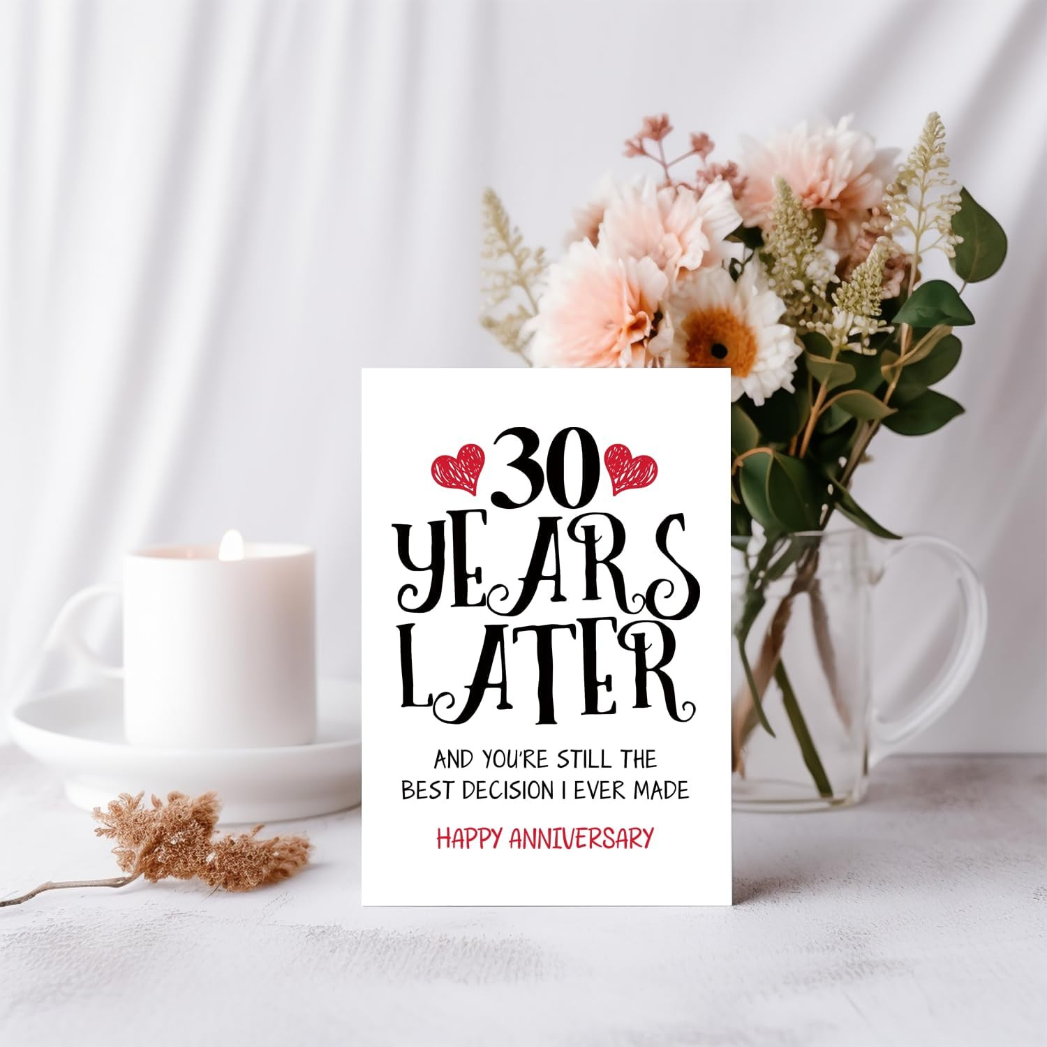Romantic 30 Years Anniversary Card for Husband Wife, Sweet 30th Wedding Annivers gallery