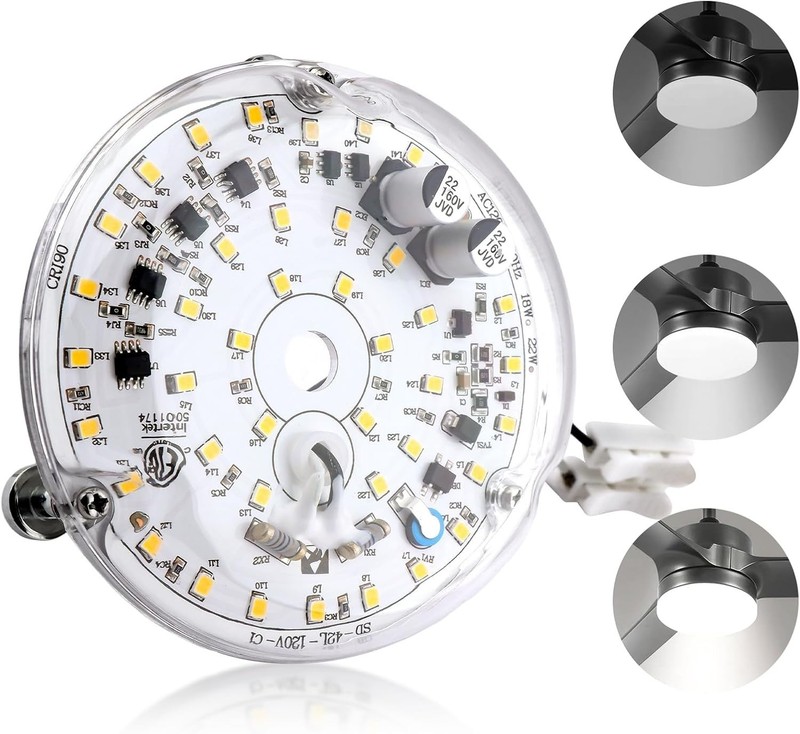 4Inch Ceiling Fan LED Light Replacement 6000K, 18W LED Retrofit Kit Dimmable Cei gallery