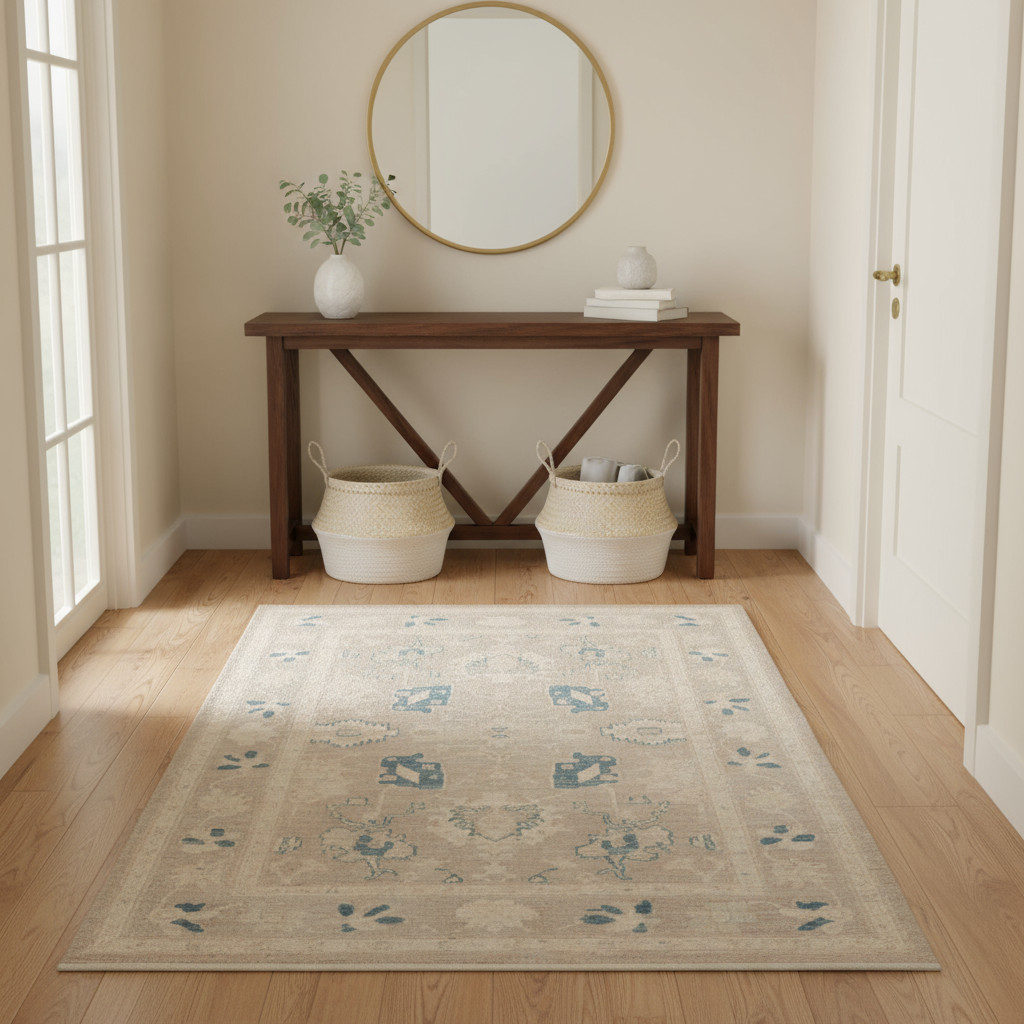 3.9 x 5.9 ft Hand Knotted Oushak Rug gallery