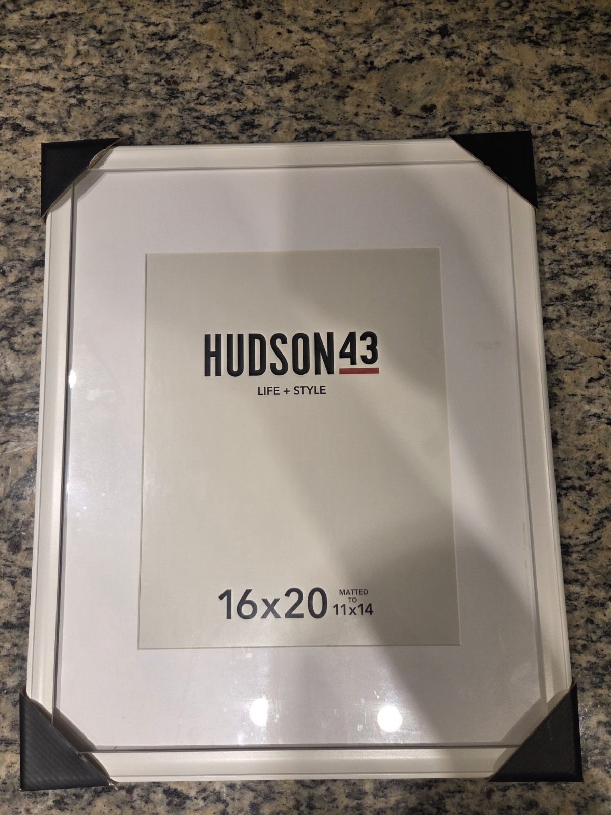 Hudson 43 16x20 White Rectangle Photo Frame Matted to 11x14 Less Than 6" Wide gallery
