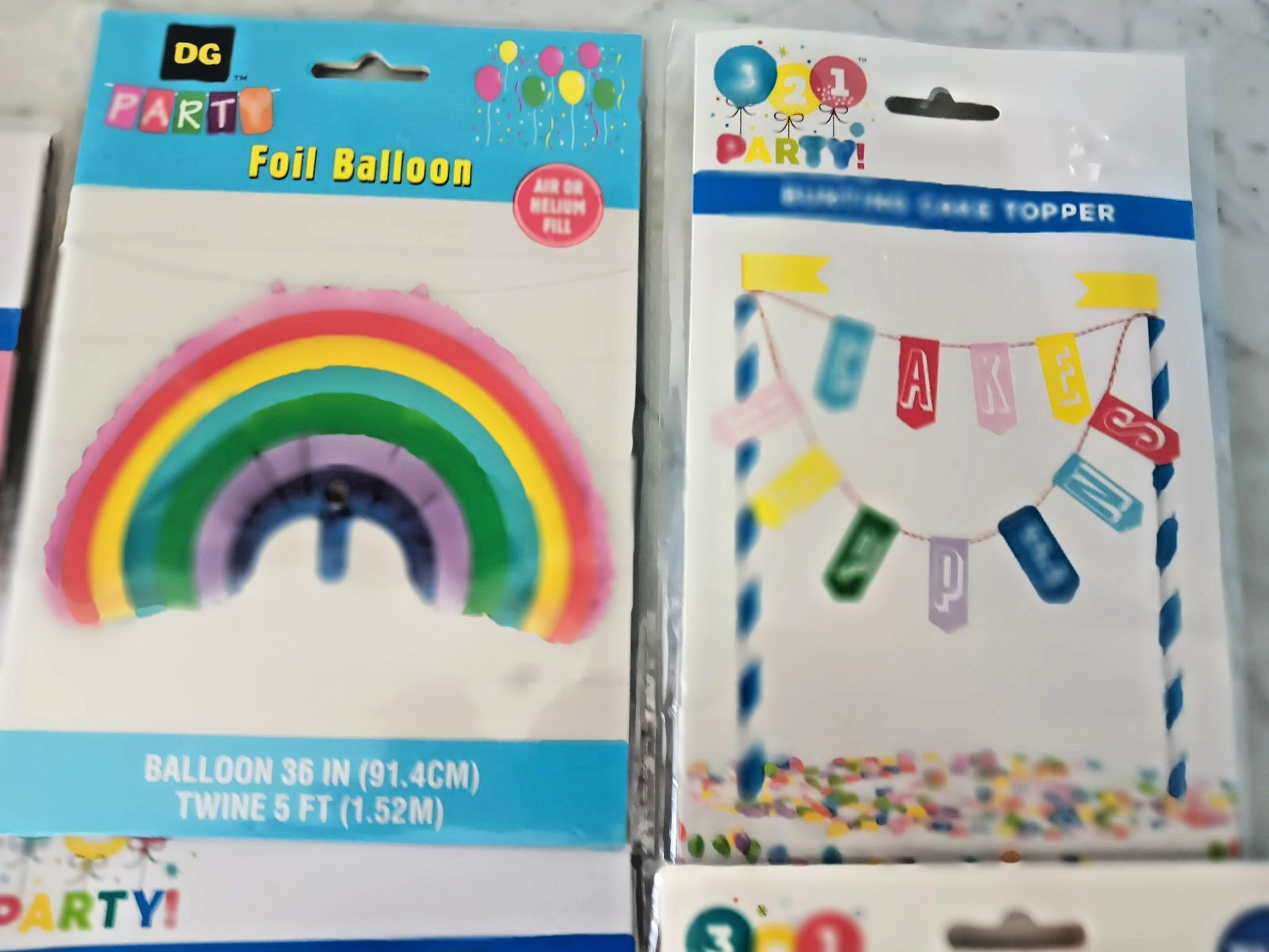 NEW 321 Party! Birthday Balloons LED CAKE TOPPER, HORNS, MULTI-COLOR BACKDROP gallery