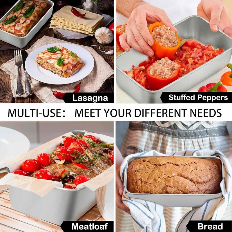 Loaf Pan 9¼" × 5" Bread Loaf Pans Meatloaf Pan Stainless Steel Baking Bread gallery