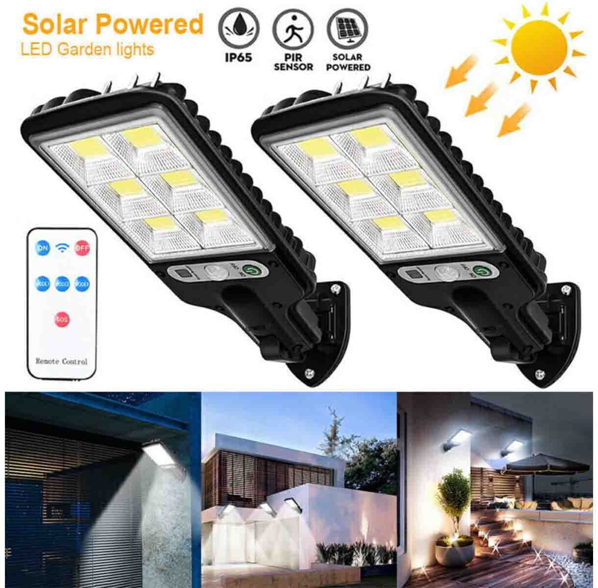 Solar Security Lights 2 Pack 6000LM Motion Sensor Lights Adjustable Flood Light gallery