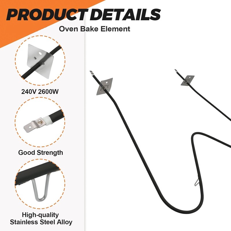 Tappan Range Oven Bake Heating Element Models 31-1049-00-04 31-1049-00-05 gallery