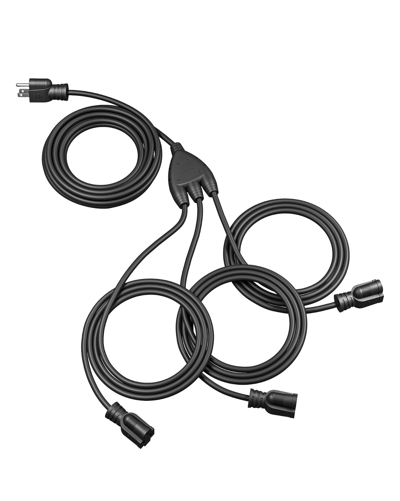DEWENWILS 43FT (25+6+6+6) Outdoor Extension Cord, 3 Outlets 16 AWG SJTW Black gallery
