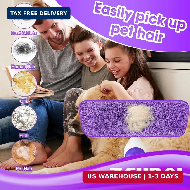 6 Pack Reusable Microfiber Mop Pads for Swiffer PowerMop, 13-16 Inch Spray Mop R gallery