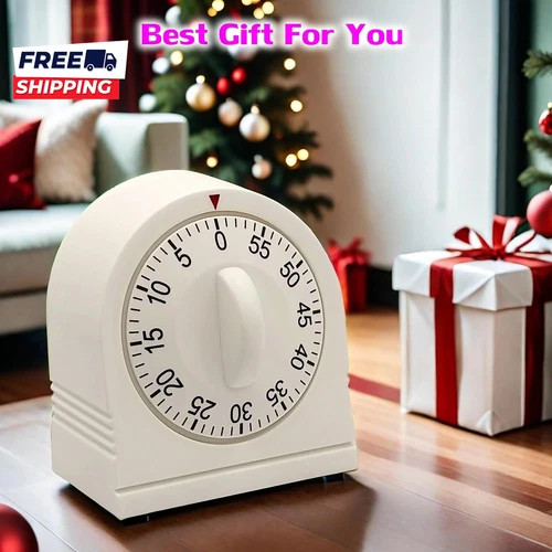 60 Minute Wind up Timer, Visual Mechanical Timer with Loud Alarm, Manual Countdo gallery