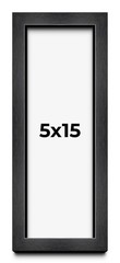 5×15 Shadow Box Frame Grey Charcoal Black | 0.875 Inches Deep | Solid Wood Shado