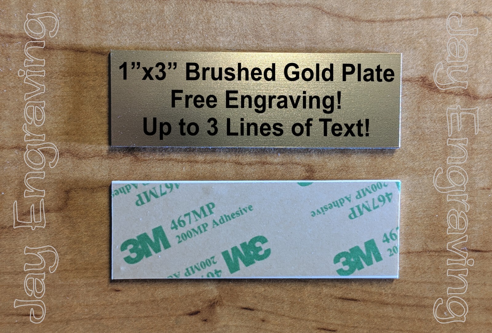 Custom Engraved 1x3 Tag Sign Plaque Plate / Gold Silver Copper or Bronze Finish gallery