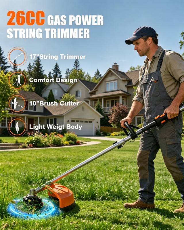 NEOTEC 6 in 1 Multi-Functional Trimming Tools Gas Hedge Trimmer 26CC Weed Eater gallery