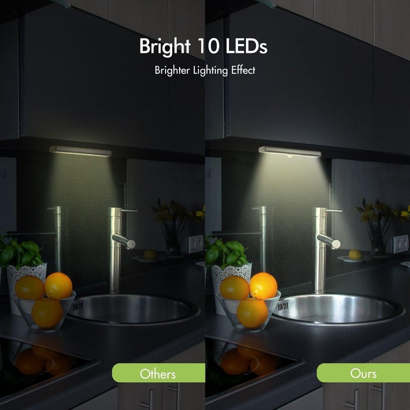 3 Pack OxyLED Motion Sensor Closet /Cabinet Light Warm Light,Battery Operated gallery
