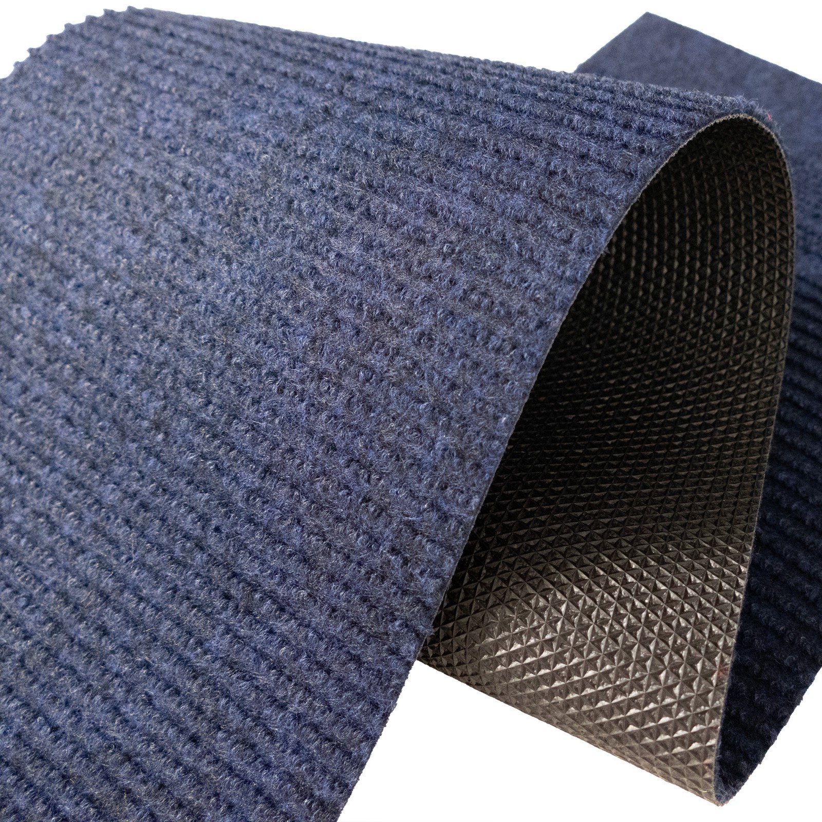 Custom Size Low Profile Striped Solid Dark Blue Stair Treads By Inches gallery