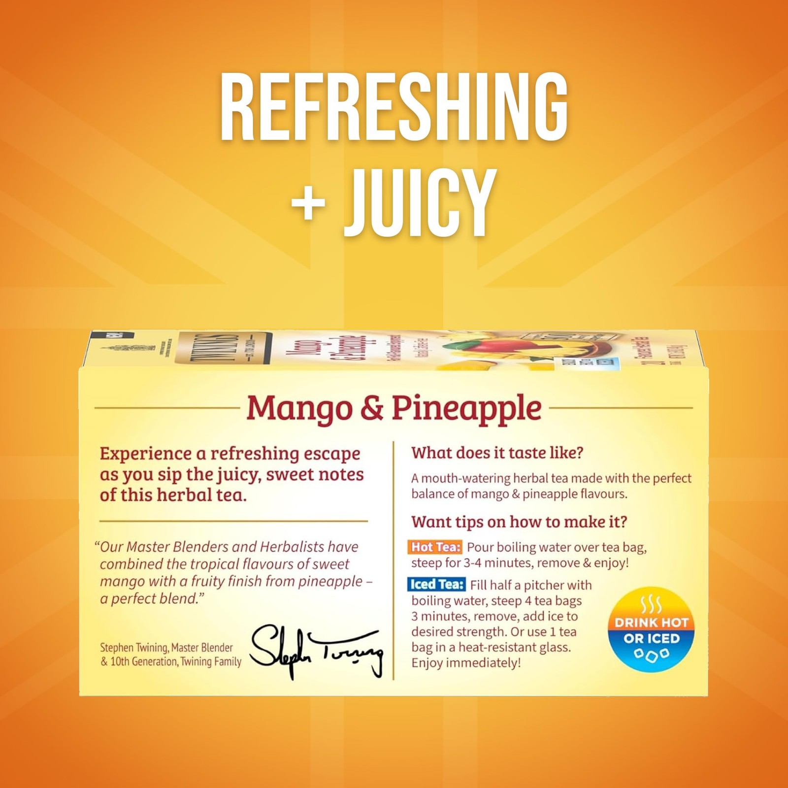 Twinings Mango & Pineapple Herbal Tea Individually Wrapped Bags, 20 Count Pac... gallery