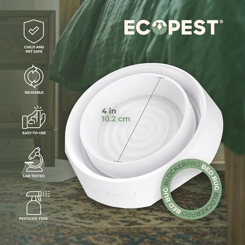 Bed Bug Interceptors 4 Pack Bed Bug Blocker Interceptor Traps Monitor White gallery
