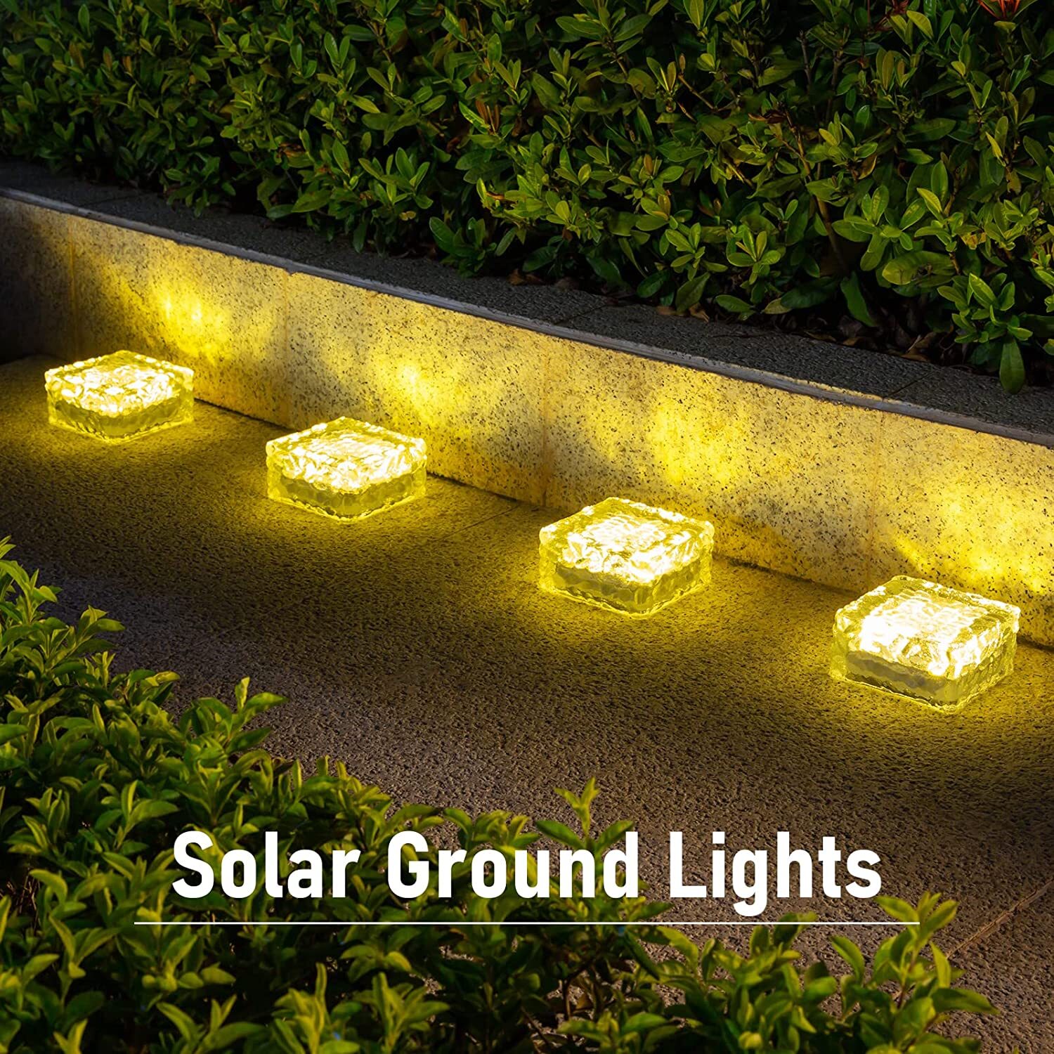 LED Solar Ice Cube Shaped Light For Patio Backyard Pathway Garden Decoration gallery