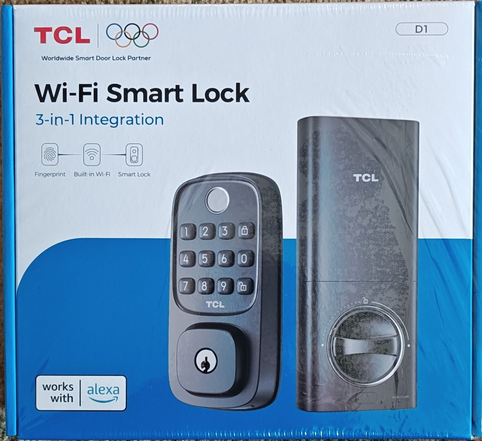 TCL D1 Wi-Fi Smart Lock Fingerprint Keypad Alexa Compatible App Control gallery