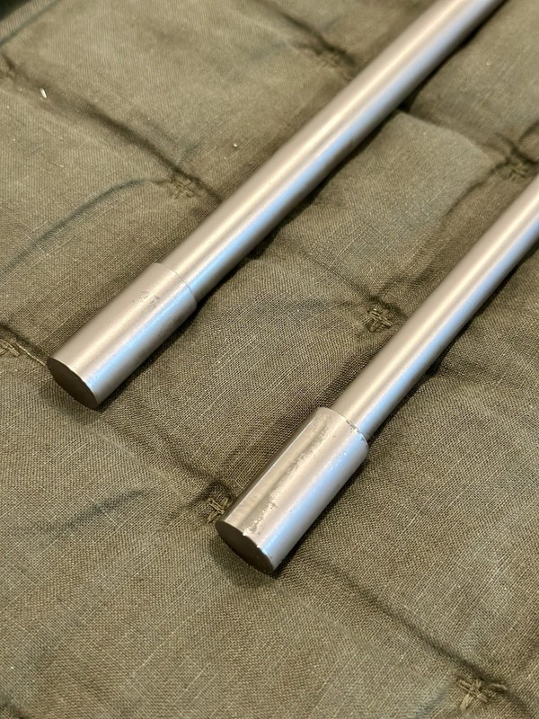 West Elm Brushed Nickle Adjustable Double Curtain Rod Set w/Brackets & Finials gallery