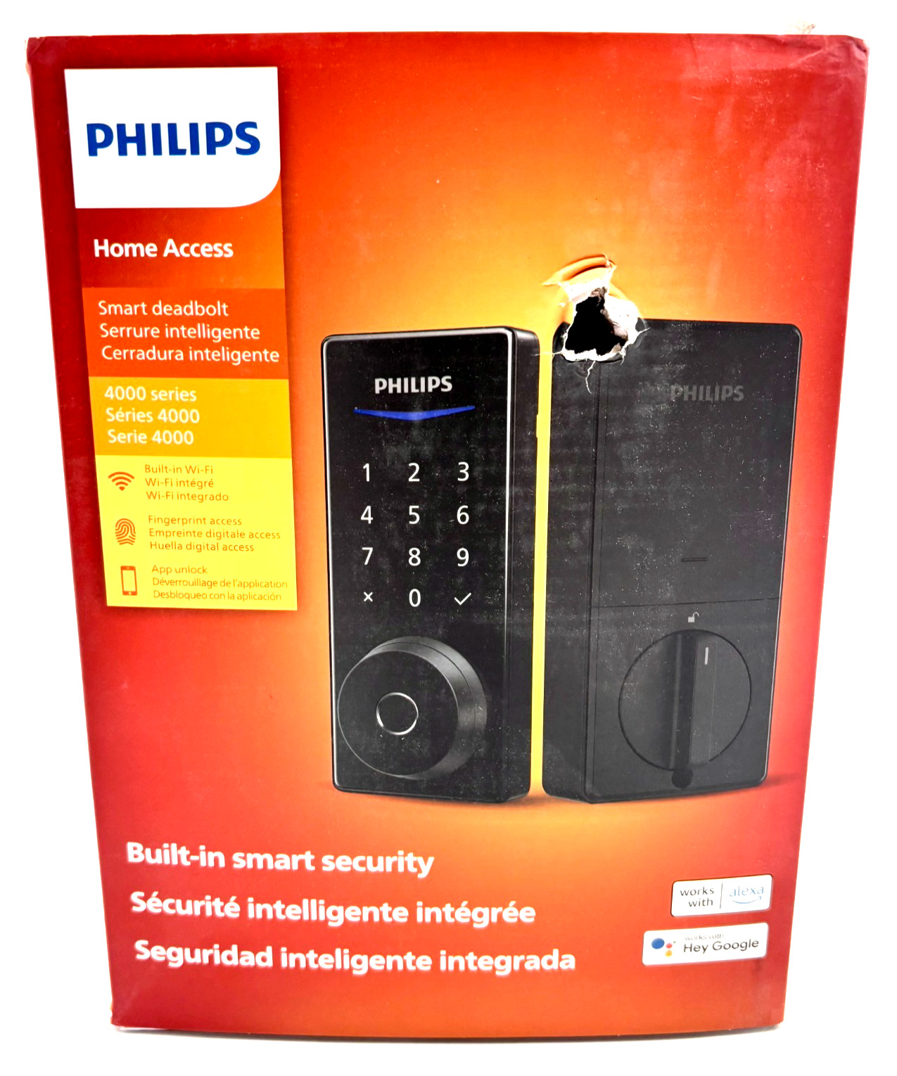 Philips WiFi Smart Deadbolt Door Lock Multiple Access Methods Black gallery