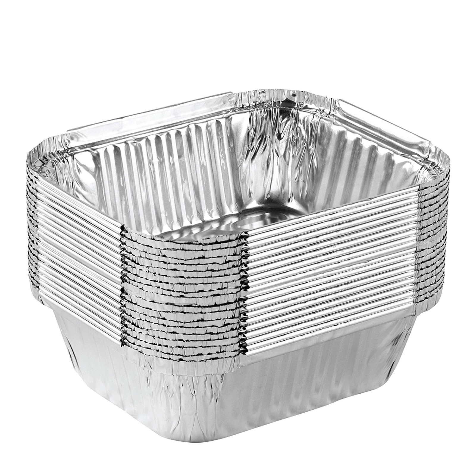 PLASTICPRO Disposable 1 LB Aluminum Takeout Tin Foil Baking Pans 5'' X 6'' X ... gallery