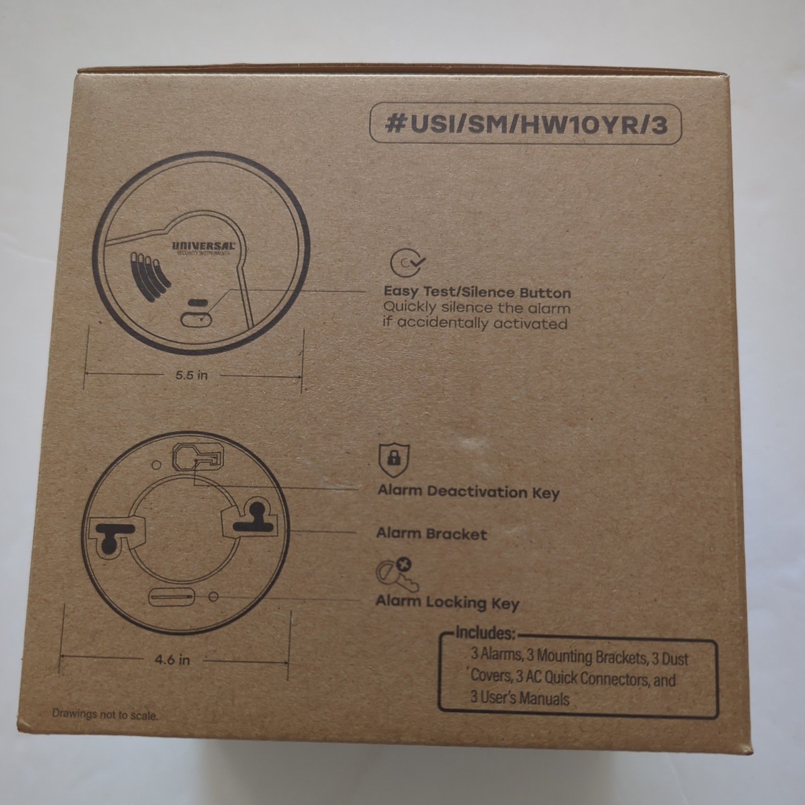 Universal Security (3-Pack) Hardwired & 10-Year Battery Smoke Detector gallery