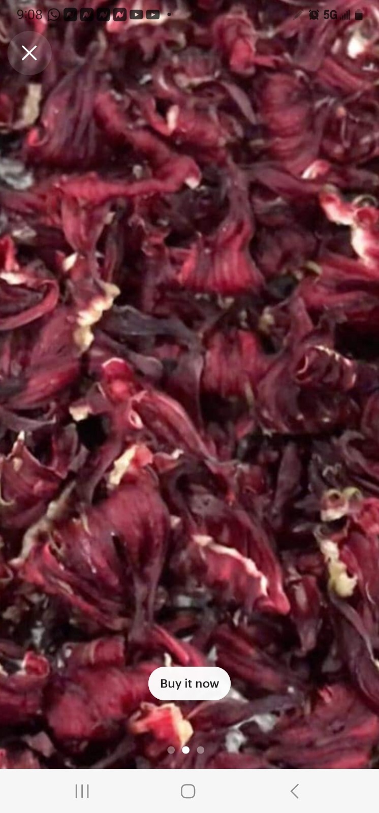 Hibiscus Flower Organic Dried Cut ~ Hibiscus Sabdariffa ~ 100% Premium gallery