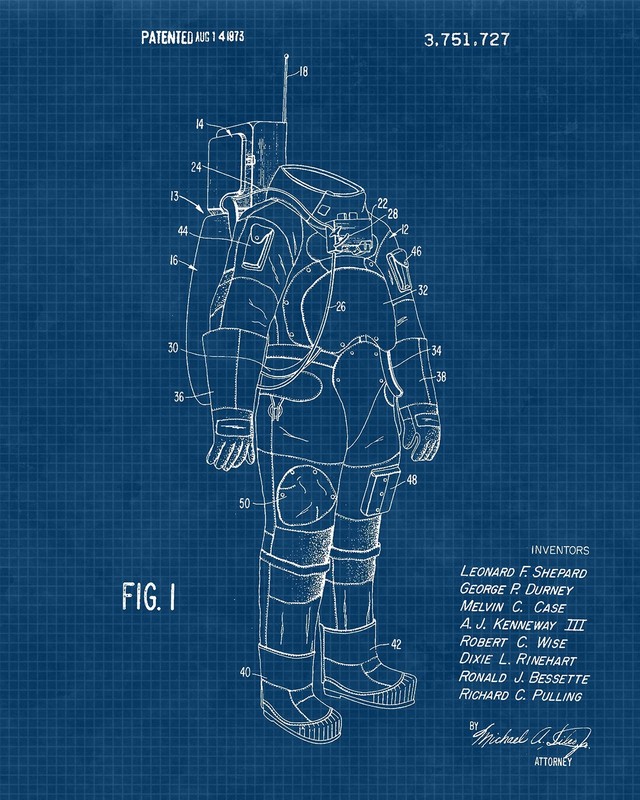Space Exploration Patent Prints, 6 (8x10) Unframed Photos, Wall Art Decor Gif... gallery