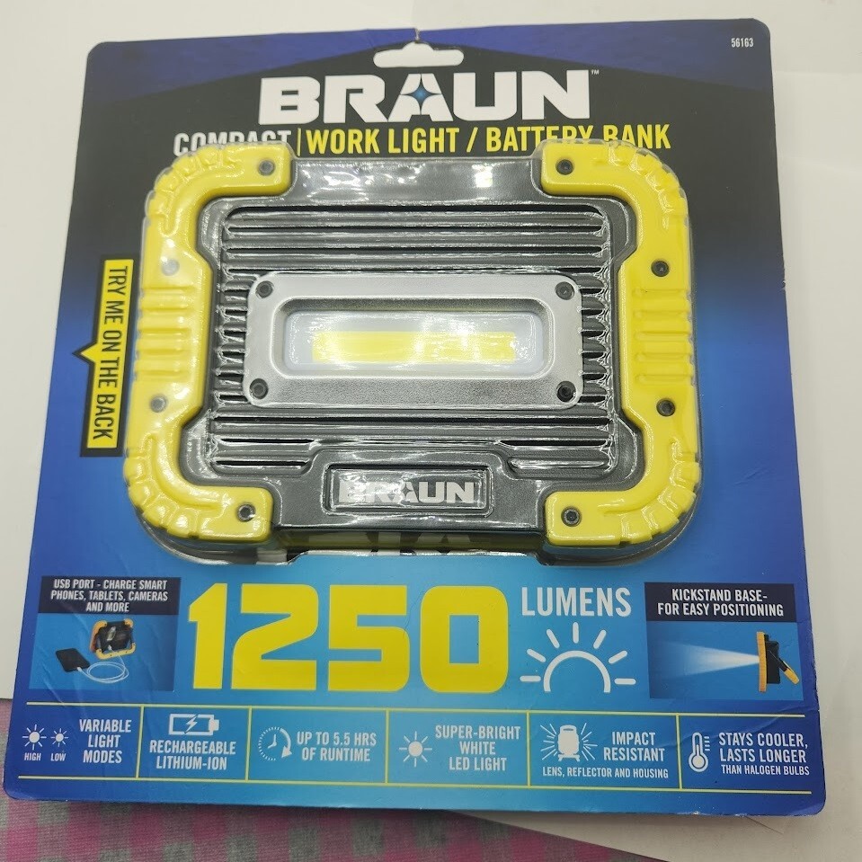 1250 Lumen LED Rechargeable Battery Bank Work Light gallery