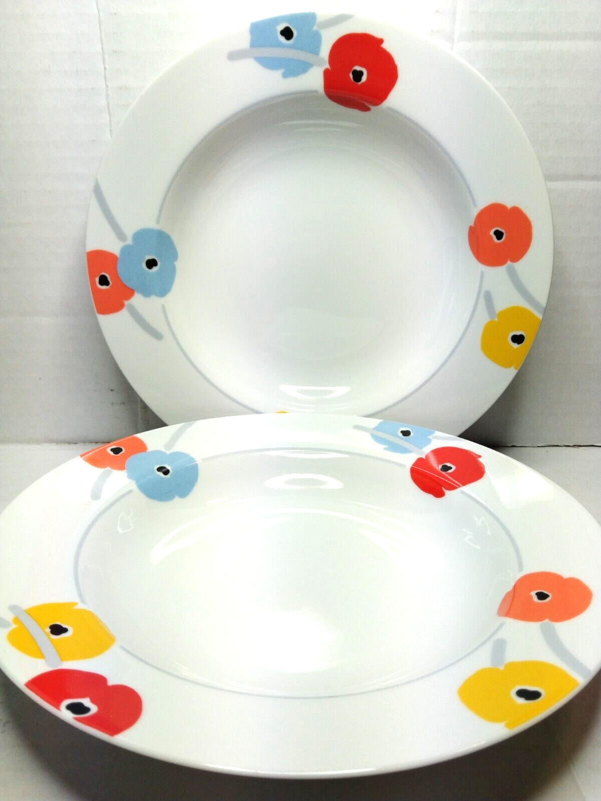 2x Studio Nova Poppy Promenade Fine China Bowls 21.5cm - Made in Japan gallery