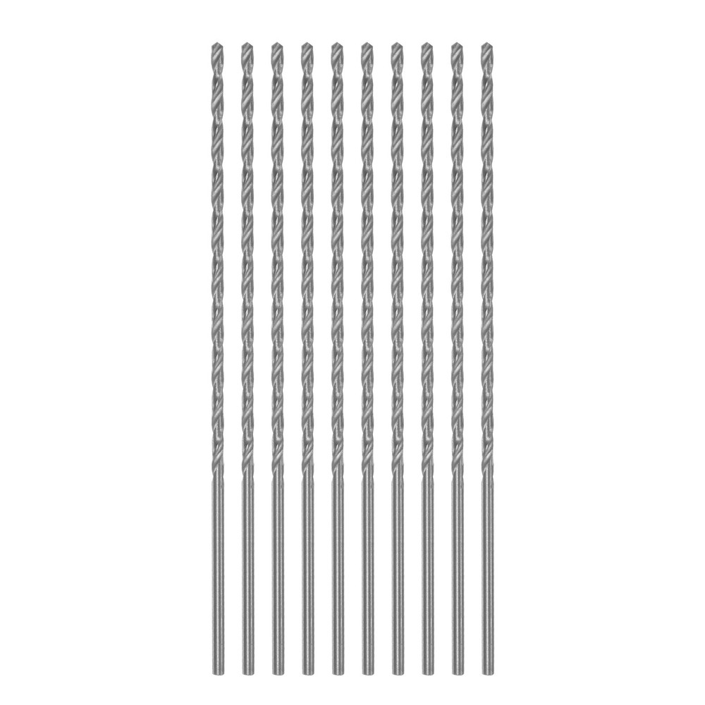 10Sets Extra Long Drill Bits 2mm HSS High Speed Steel Drill Bit 100mm Length