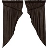 Chocolate Brown Burlap Prairie Curtain 36 x 36 in 2 pc Set Country gallery