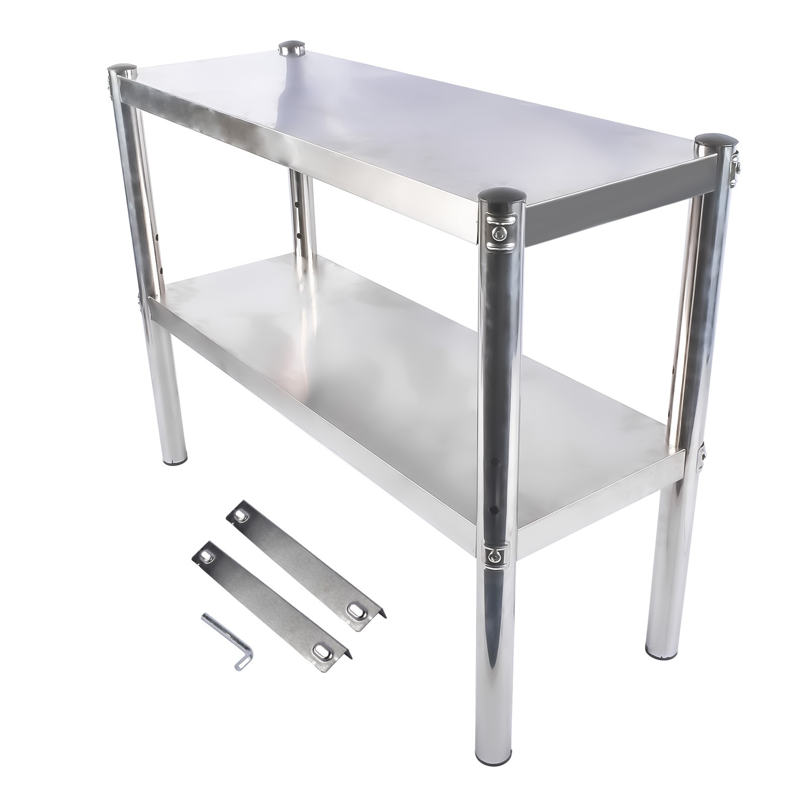Double Overshelf Durable Stainless Steel 2-Tier 12 x 30/48/60/72" For Prep Table gallery