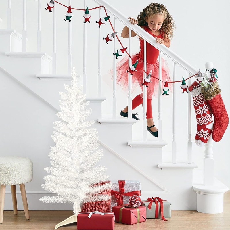 3Ft Mini White Christmas Tree Artificial Small For Tabletop Decor with 30 Light gallery