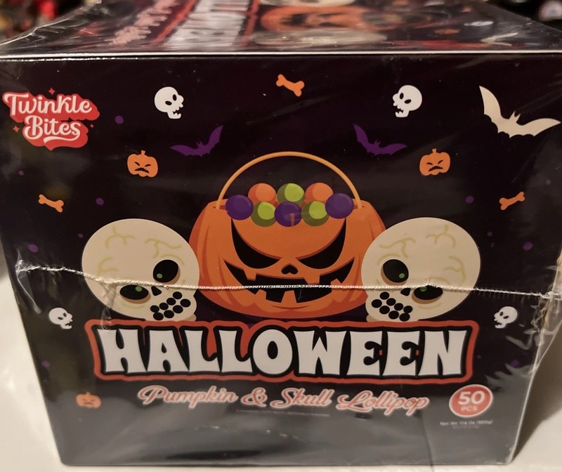 Halloween Pumpkin & Skull Lollipop Twinkle Bites 50 pieces Net Wt 17.6 Oz gallery