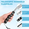 2-Pack Telescopic Handheld Flagpoles, 5.2ft/1.6m Stainless Steel Poles [Black] gallery