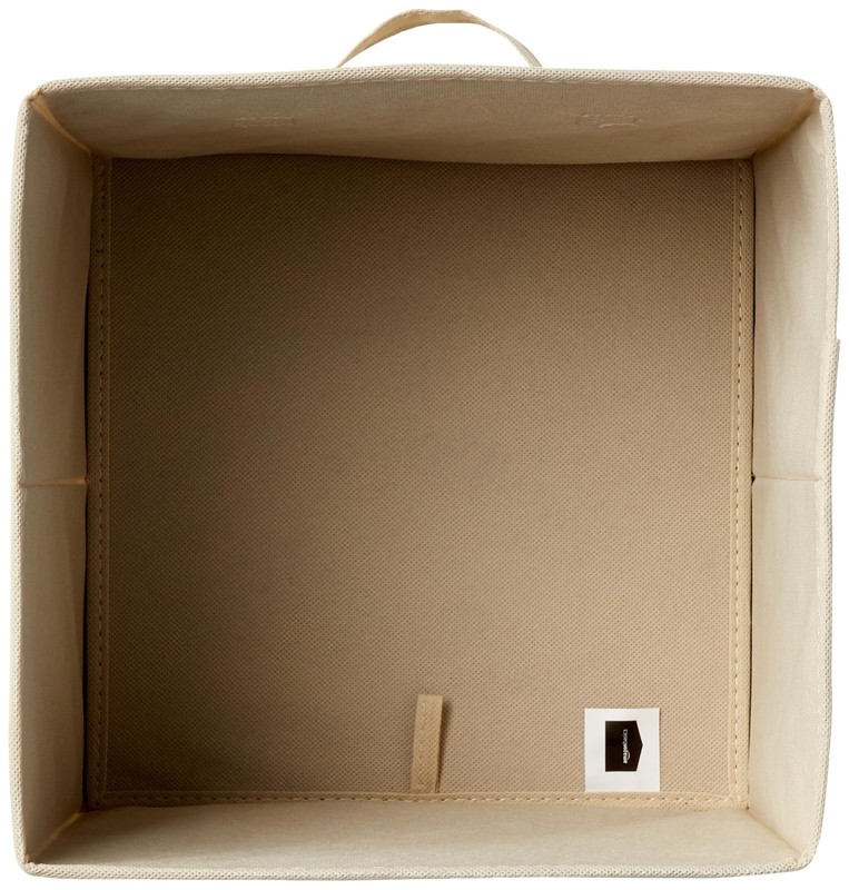 Amazon Basics Foldable Storage Cubes 6-Pack Beige 10.5"x10.5"x11" New Open-Box gallery