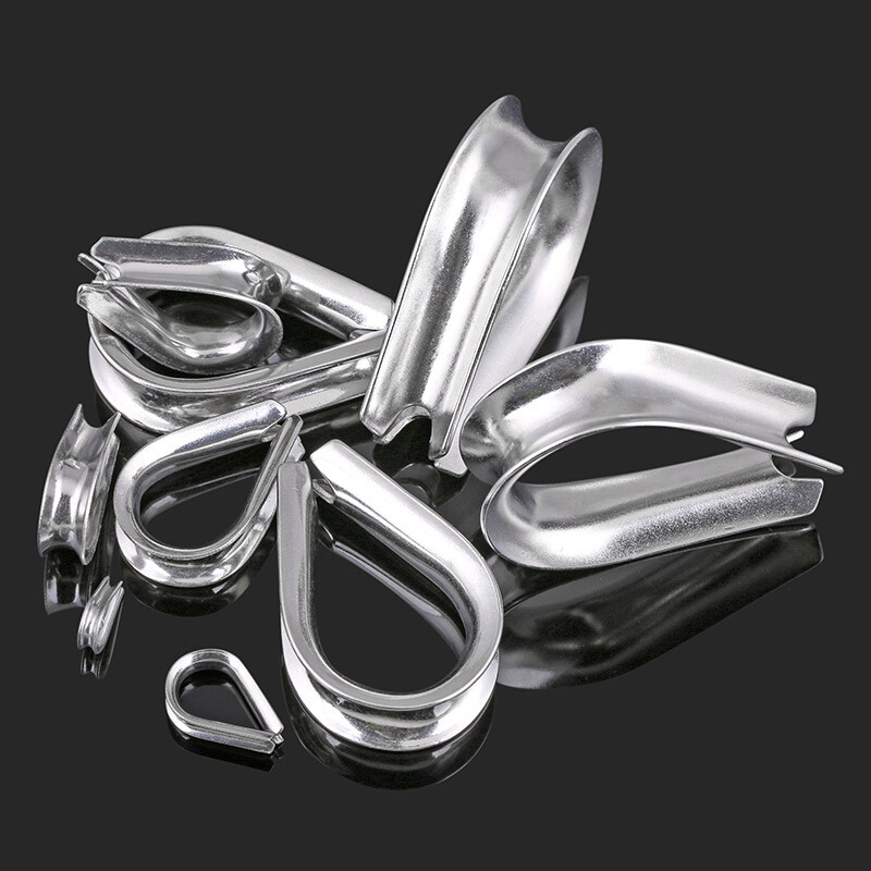 Thimble Thimbles Wire Cable Rope Stainless Steel Cable Loop Clip Clamps 2mm-28mm gallery