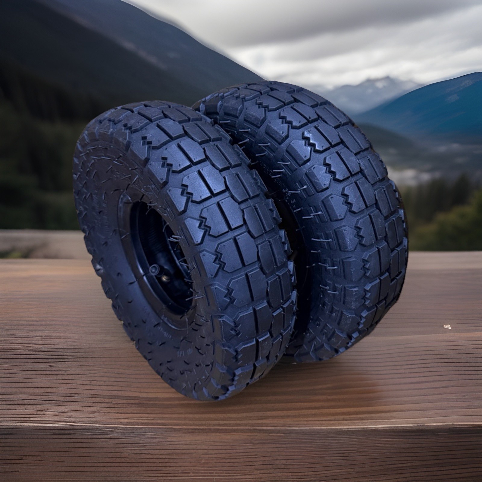 4.10/3.50-4 Replacement Tire and Inner Tube Set, 2 Pack, 10 Heavy Duty Tire a... gallery