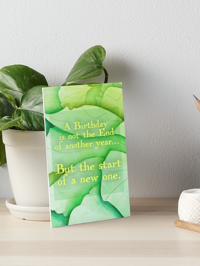 DIGITAL Green Nature Not the End/Start of New Happy Birthday Card *PRINT REQ'D* gallery